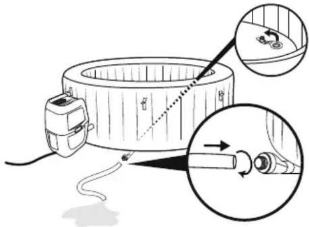BESTWAY SaluSpa 60010 - DRAINING THE SPA - 2