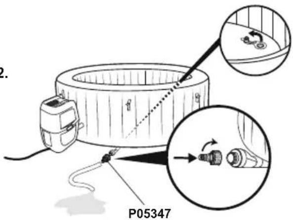 BESTWAY LayZSpa 60085 - DRAINING THE SPA - 2