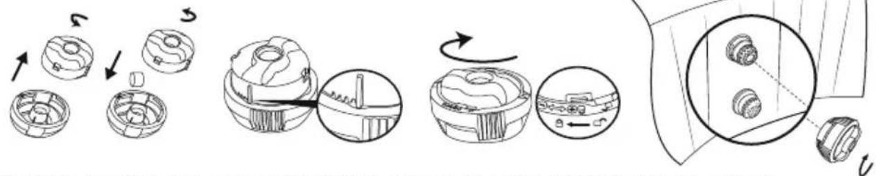 BESTWAY LayZSpa 60035 - Att använda kemiska tabletter (ingår ej): - 1