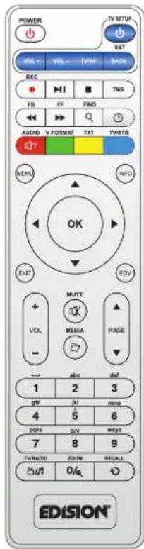 EDISION Piccollo S2+T2C - Télécommande edi-rcu 2 learn slim - 19