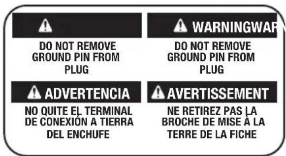 Porter-Cable 7800 - WARNING LABEL REPLACEMENT - 2