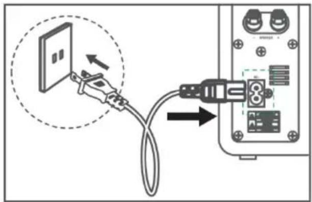 Diagram showing cable connection to a device with labeled components and directional arrows indicating cable movement.