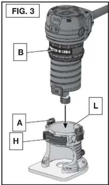 Porter-Cable PCE6430 - INSTALLING THE BIT - 1