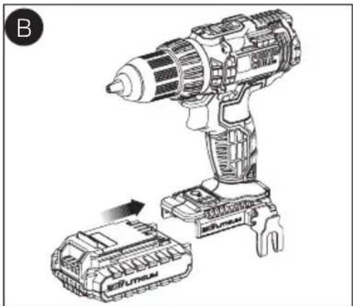 Porter-Cable PCCK600 - Installing and Removing the Battery Pack From the Tool - 1
