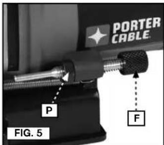 Porter-Cable 557 - RÉGLAGE DE PRÉCISION (FIG. 5) - 1