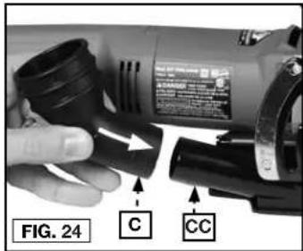 Porter-Cable 557 - DUST PORT (FIG. 24-25) - 1