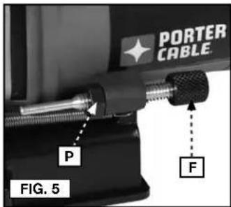 Porter-Cable 557 - FINE ADJUSTMENT (FIG. 5) - 1