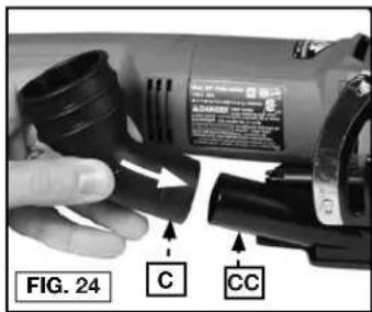 Porter-Cable 557 - ORIFICIO PARA POLVO (FIG. 24-25) - 1