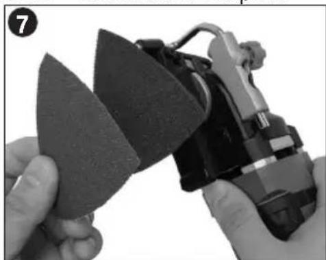 Porter-Cable PCE605 - INSTALLATION ET DÉPOSE DE FEUILLES DE PAPIER ABRASIF - 1
