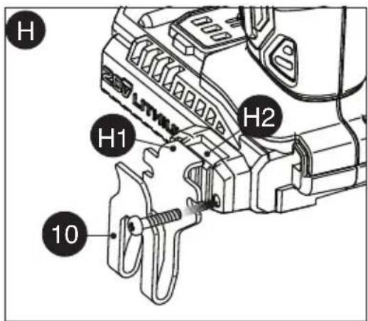 Porter-Cable PCCK640 - Sujetador para cinturón - figura H - 1