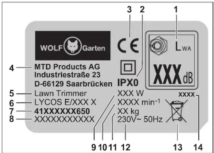 Wolf Garten LYCOS E350 T - Note - 1