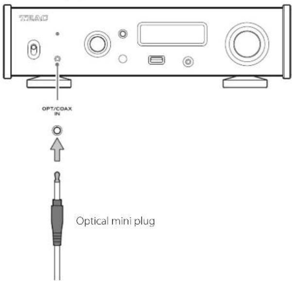 TEAC OPT/COAX IN Optical mini plug