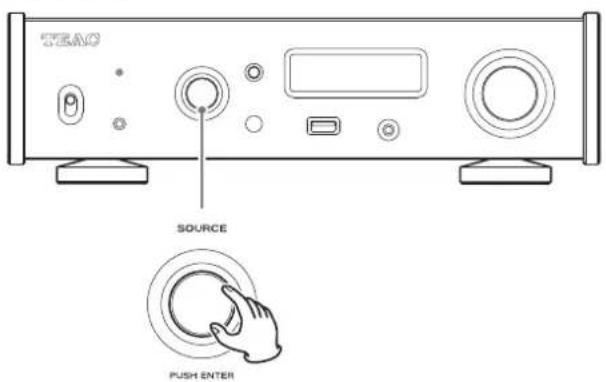TEAC NT505X - Tournez le sélecteur SOURCE afin de sélectionner USB. - 1