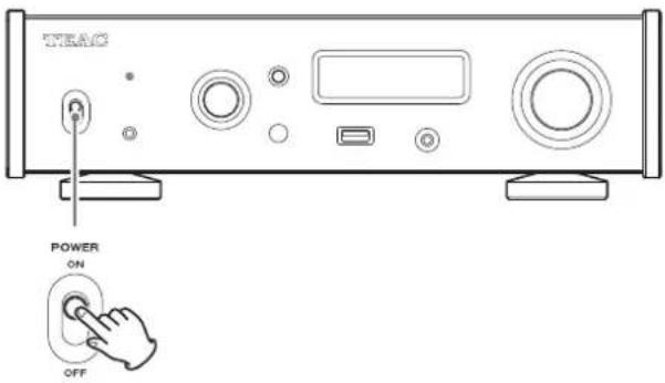 TEAC NT505X - Basculez l'interrupteur d'alimentation POWER en position ON pour allumer l'unité. - 1
