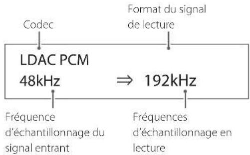 TEAC NT505X - Exemple avec la source de lecture réglée sur USB, COAX1, COAX2, OPT1 ou OPT2 - 2
