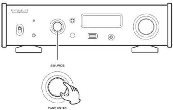 TEAC NT505X - Tournez le sélecteur SOURCE pour choisir la source d'entrée. - 1