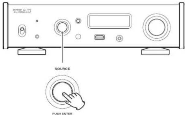TEAC NT505X - Appuyez sur le sélecteur SOURCE. - 1