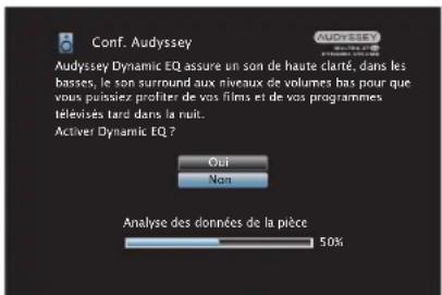 DENON AVCA110 - Effectuez le paramétrage de Audyssey Dynamic EQ ^® et Audyssey Dynamic Volume ^® . - 1