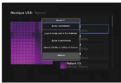 DENON AVCX6700H - Parcourez la musique sur votre dispositif mémoire USB et sélectionnez une musique à lire. - 2