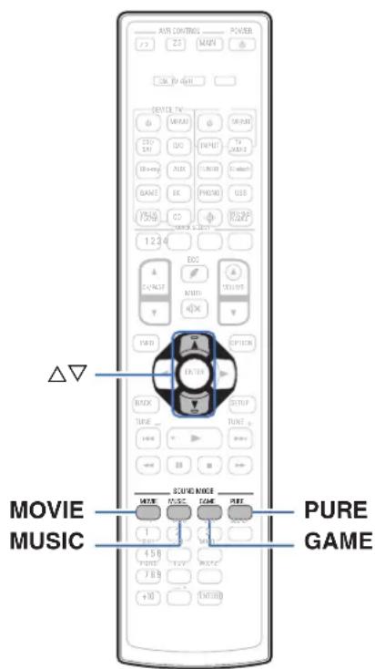 DENON AVCX6700H - Sélection d'un mode d'écoute - 1