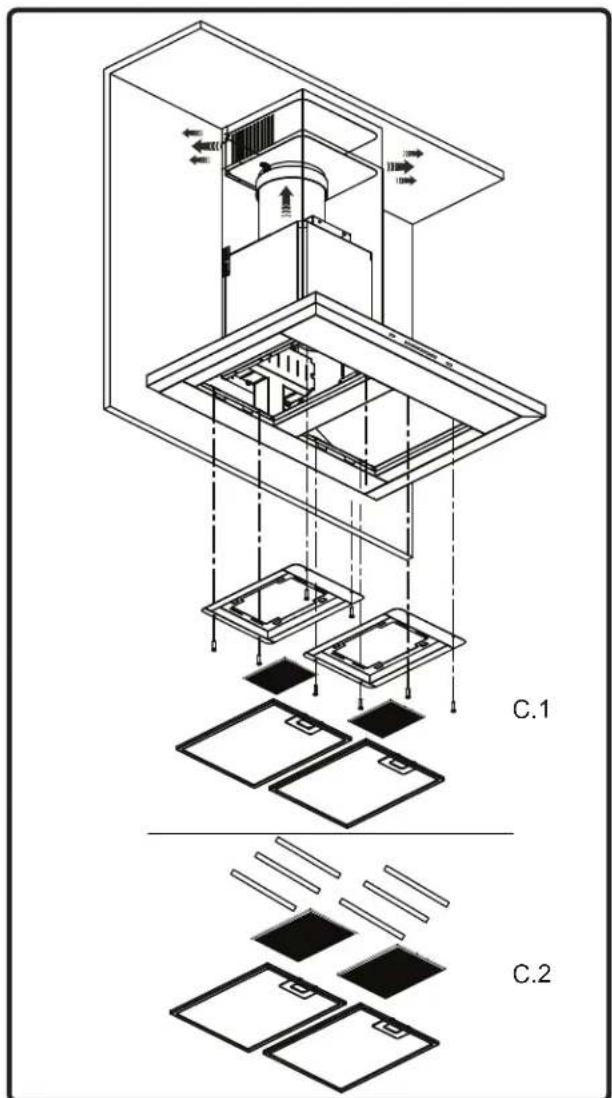 Zephyr Anzio ZANM90DBS - Recirculating Kit Installation (required if no ducting is used) - 1