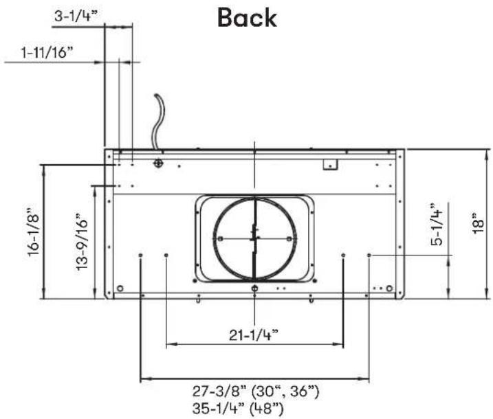 Zephyr Tidal II AK7448AS - Hood Specifications - 4