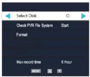 Soundmaster KTD1020 - MENU DU SYSTÈME DE FICHIERS PVR - 1
