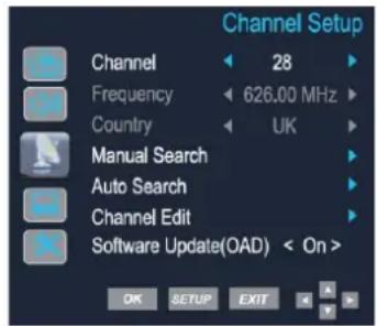 Soundmaster KTD1020 - Impostazione del canale (solo per TV digitale) - 1