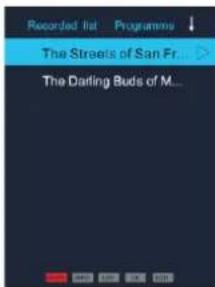 Recorded list Programme ↓ The Streets of San Fr... The Darling Buds of M...