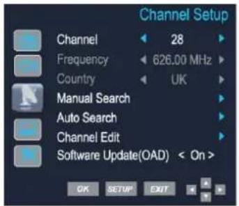 Soundmaster KTD1020 - Réglage des canaux (TV numérique uniquement) - 1