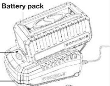 Sun Joe 24V1500FLCT - Charging the Battery - 3