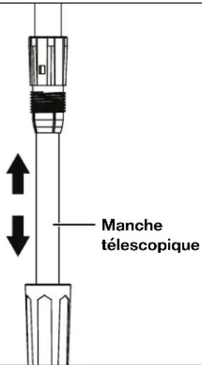 Sun Joe 24VST14BCT - Réglage du manché téléscopique - 2