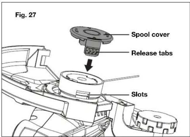 Sun Joe 24VST14BCT - Replacing the Spool + Clearing Jams and Tangled Lines - 5