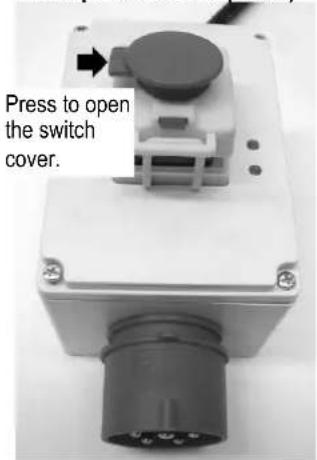 Press to open the switch cover.