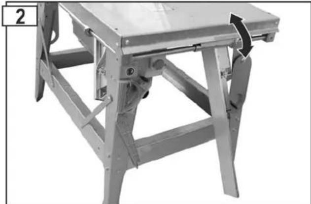 Lescha CPFL 500 - Folding down the longitudinal stop - 1