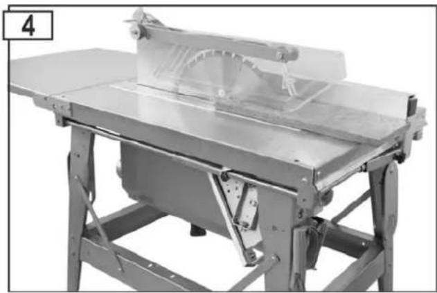 Lescha CPFL 500 - Folding out the table extension - 2