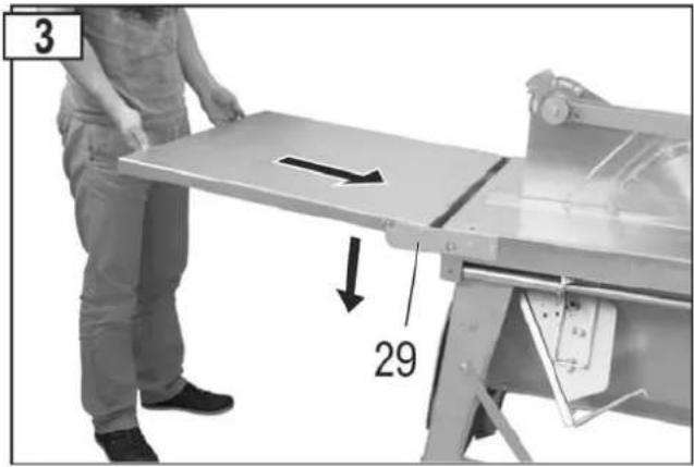 Lescha CPFL 500 - Déplier la rallonge de la table - 1