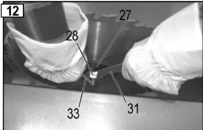 ATIKA BTU 450 - Verbrennungsgefahr! Kurz nach dem Sagen ist das Sägeblatt noch heißt. - 2