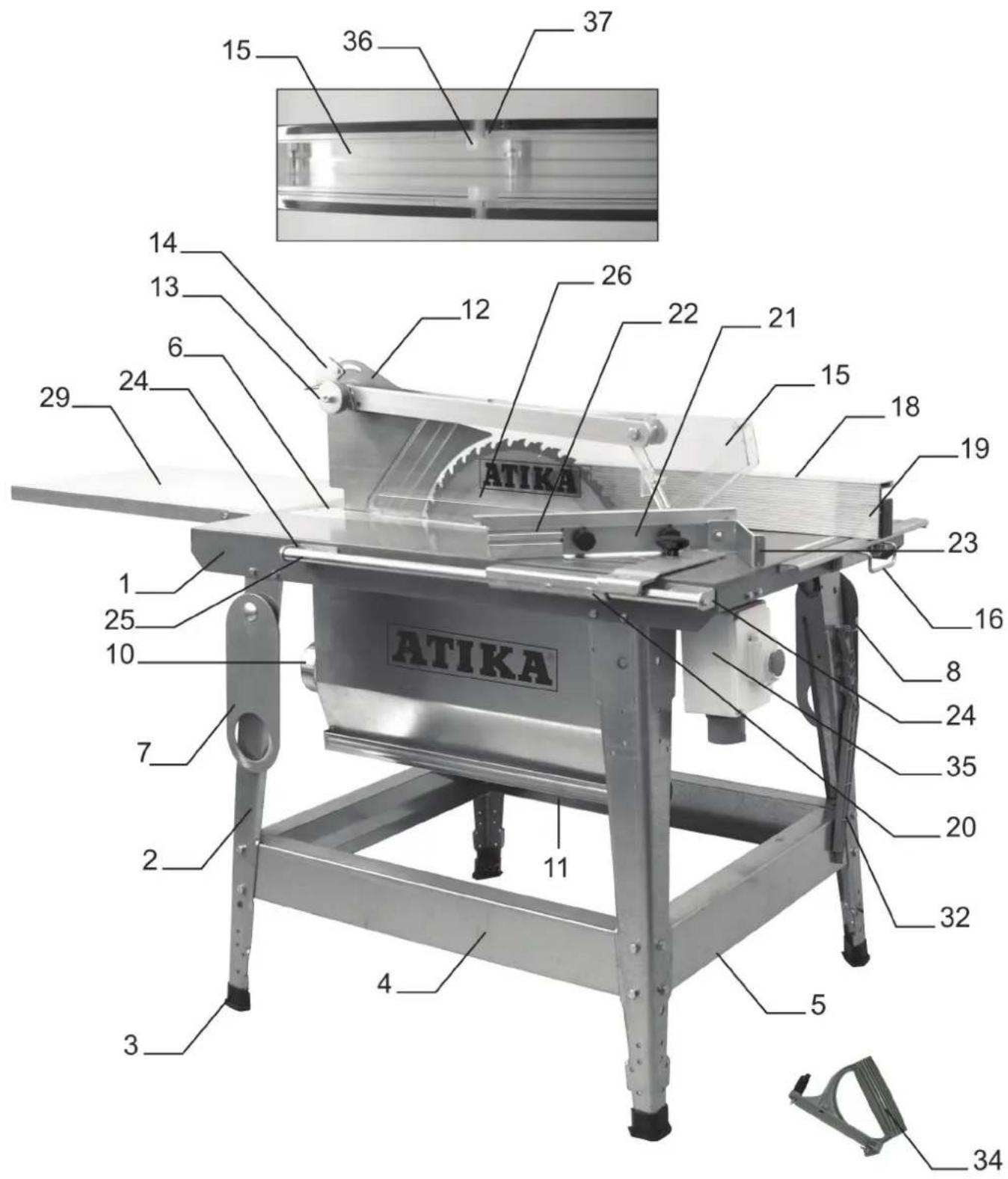 ATIKA BTU 450 - Popis stroja/Nahradne diely - 1