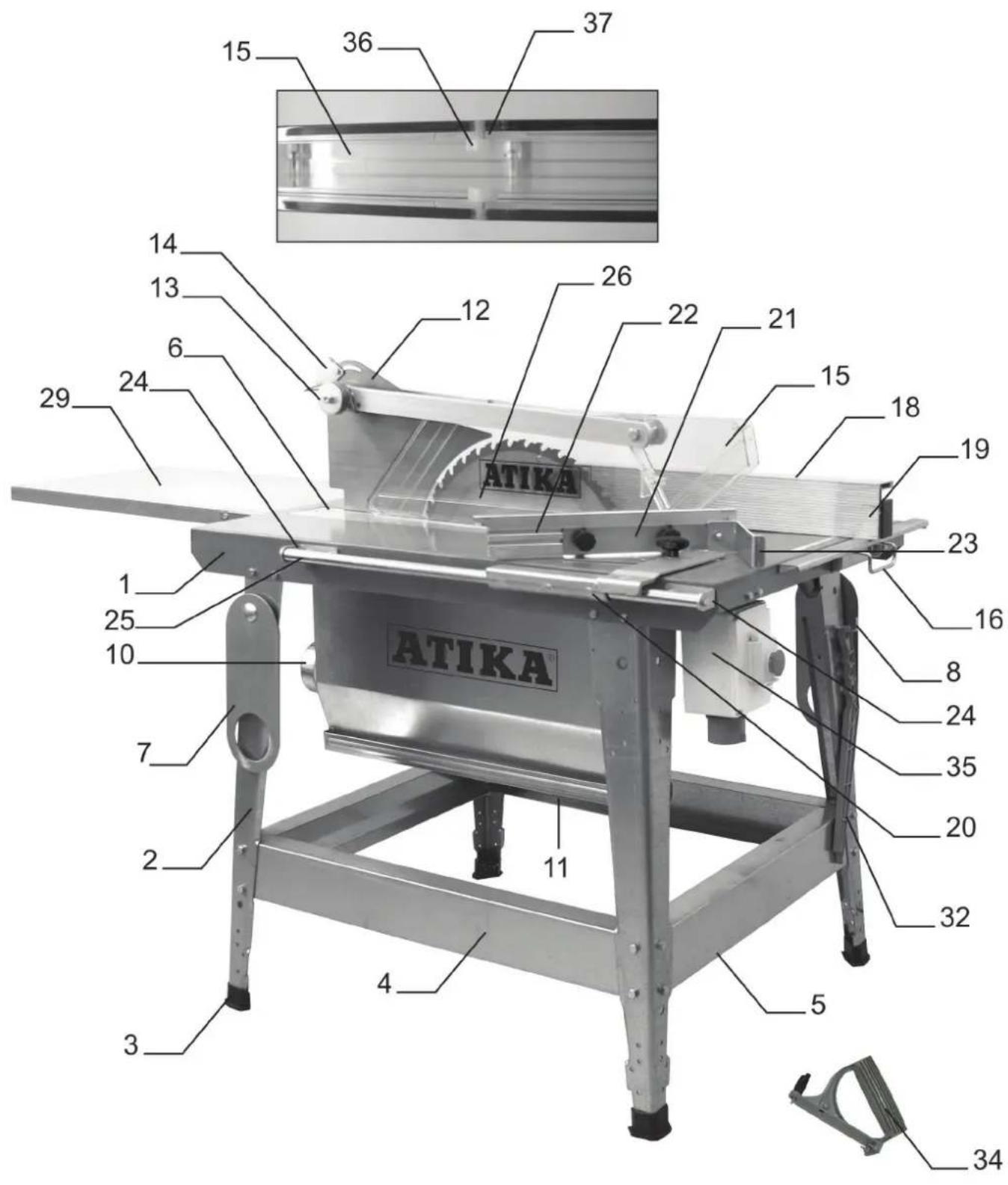 ATIKA BTU 450 - Náhradní díly - 1