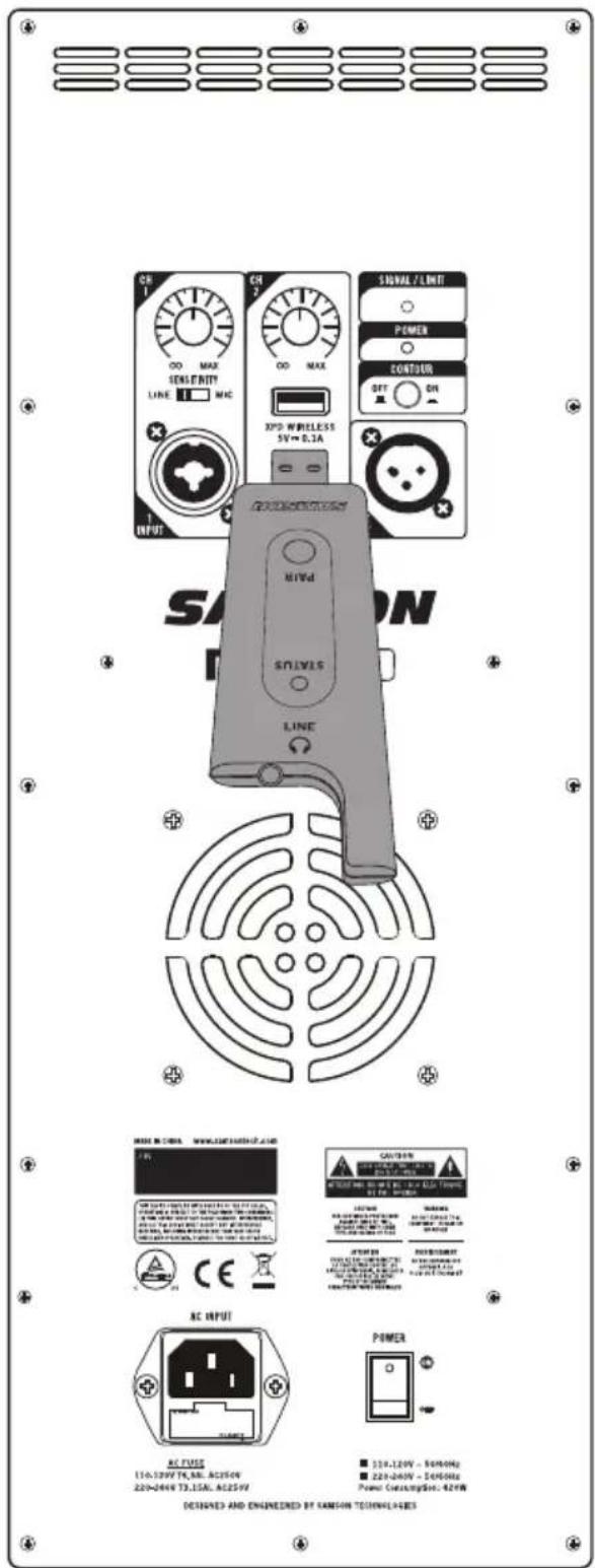 SAMSON RL115A - Collegamento del microfono wireless XPD (venduto separatamente) - 1