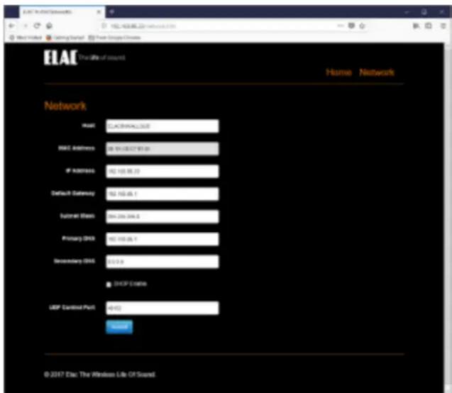 ELAC IWS10EQ - Konfigurieren von Netzwerk-Parametern und weitere Einstellungen - 3