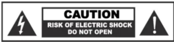 CAUTION RISK OF ELECTRIC SHOCK DO NOT OPEN