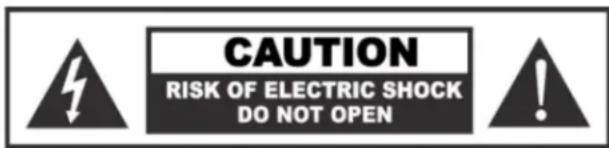 CAUTION RISK OF ELECTRIC SHOCK DO NOT OPEN