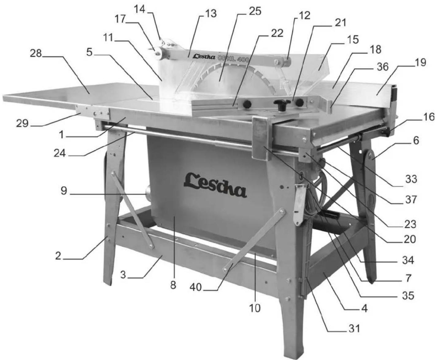 Lescha CPHL 450 - Description of device / spare parts - 2