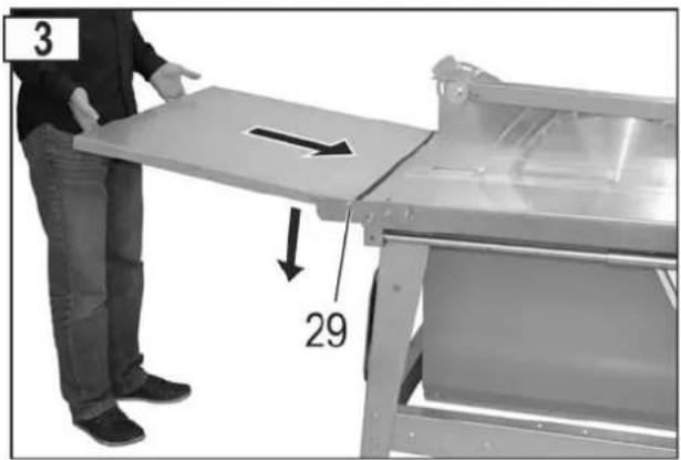 Lescha CPHL 450 - Déplier la rallonge de la table - 1