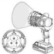 Sun Joe 24V1500FLLTE - Switch Between the Light Modes - 6