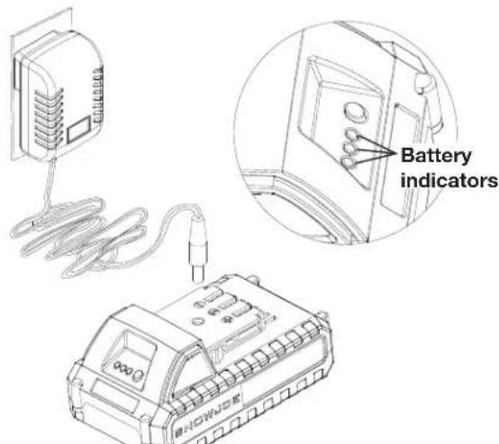 Sun Joe 24V1500FLLTE - Charging the Battery - 2
