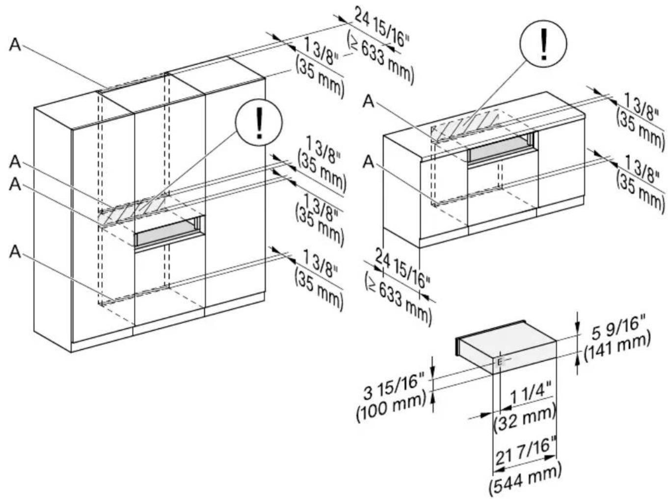 MIELE EVS 7670 - Raccordements et aération - 1