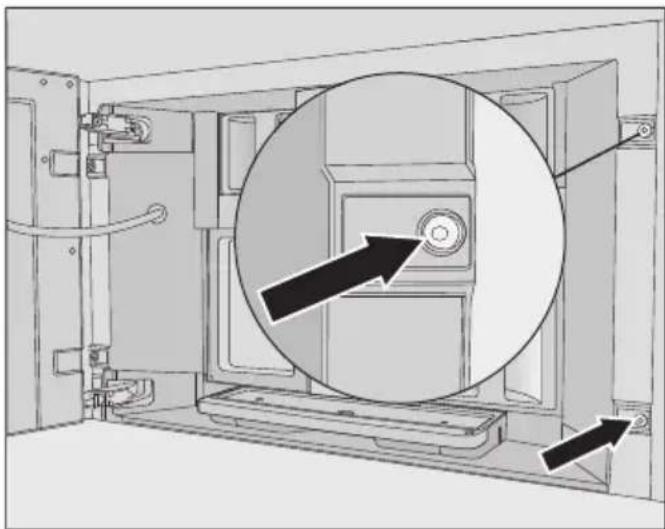 MIELE CVA 7370 - Retrait des dispositifs de retenue pour le transport - 1